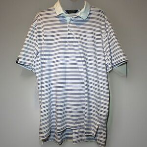 Polo Golf Ralph Lauren White Blue Purple Size Large